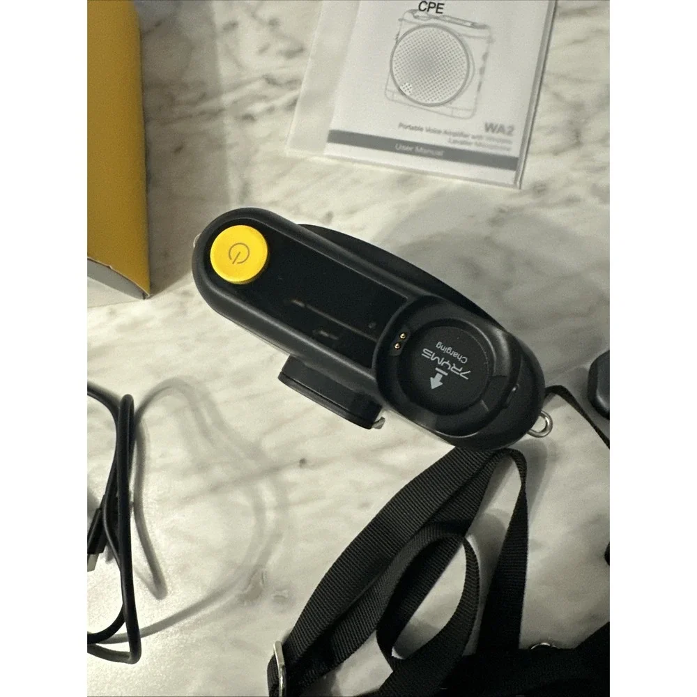 7RYMS WA2 Wireless Voice Amplifier for Teachers with Magnetic Lavalier Mic, Wire